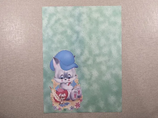 Papel de carta antigo - Bichinhos - 4202