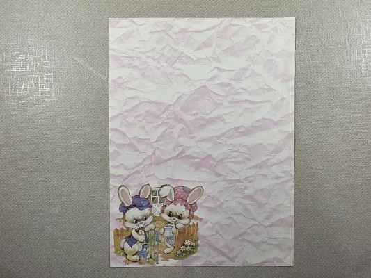 Papel de carta antigo - Bichinhos - 4211