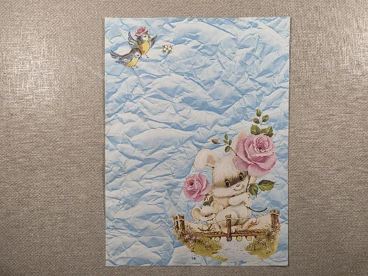 Papel de carta antigo - Bichinhos - 4213