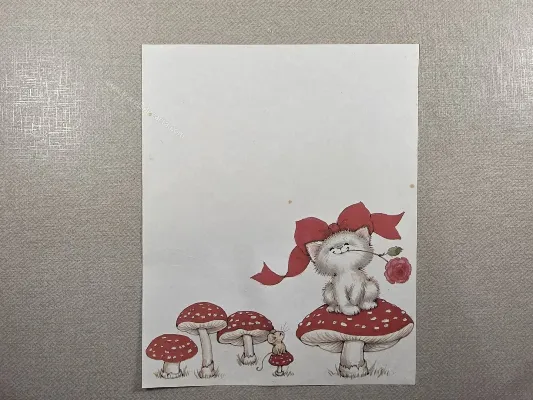 Papel de carta antigo - Bichinhos - 4223