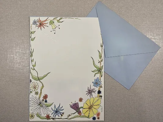 Conjunto de papel de carta antigo - 1048