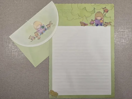 Conjunto de papel de carta antigo - 1052