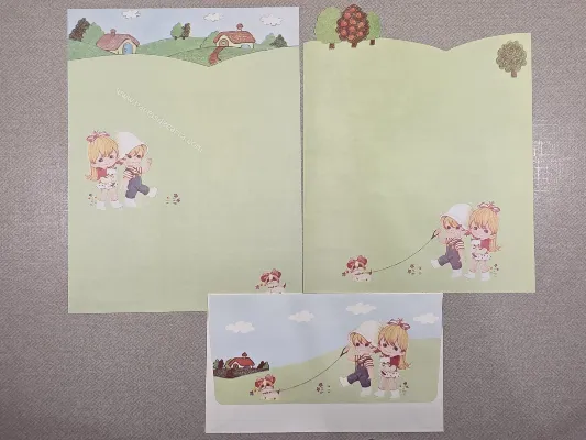 Conjunto de papel de carta antigo - 1054