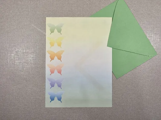 Conjunto de papel de carta antigo - 1057