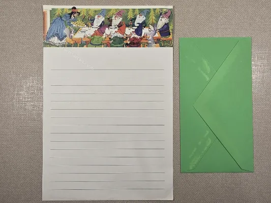 Conjunto de papel de carta antigo - 1063