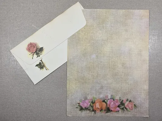 Conjunto de papel de carta antigo - 1066