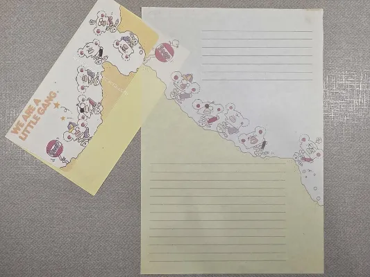 Conjunto de papel de carta antigo - 1075