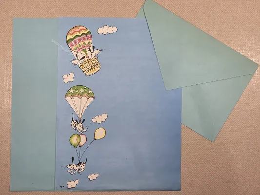 Conjunto de papel de carta antigo - 1076