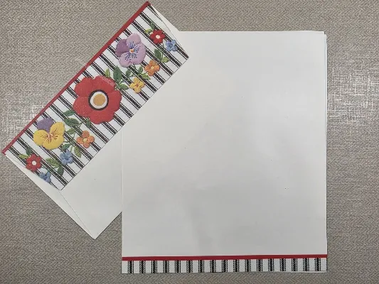 Conjunto de papel de carta antigo - 1084