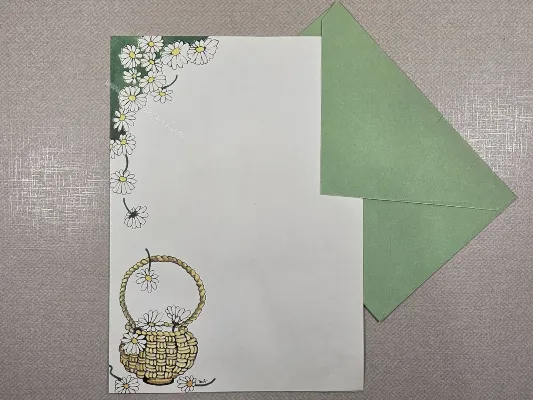 Conjunto de papel de carta antigo - 1092