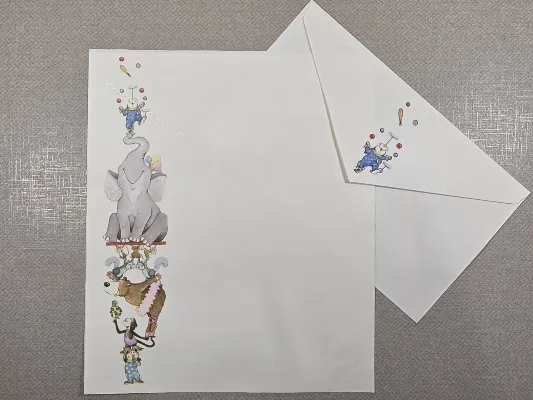 Conjunto de papel de carta antigo - 1093