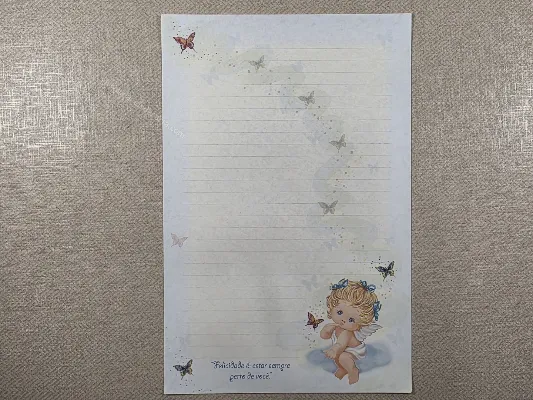 Papel de carta anjos - 12