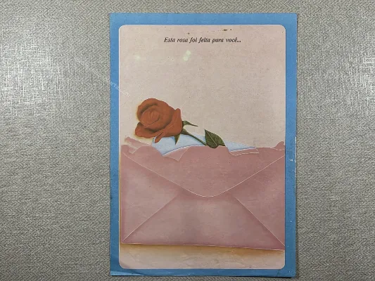 Papel de carta médio Borda azul 322