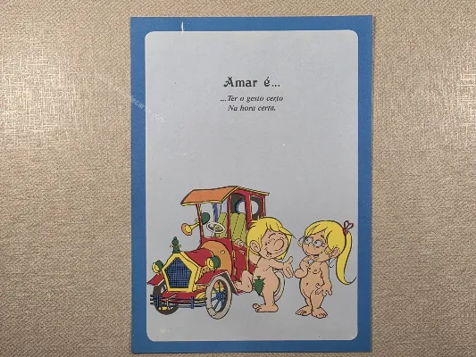 Papel de carta médio Borda azul 323