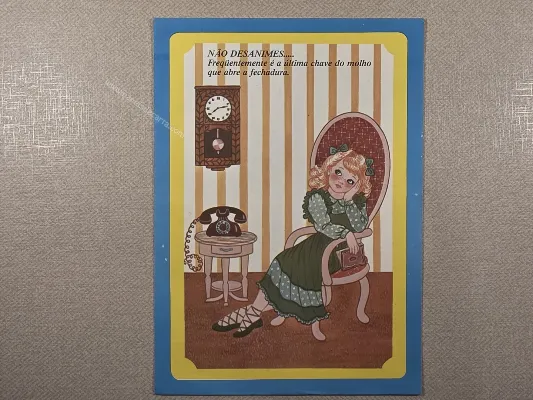 Papel de carta médio Borda azul 325