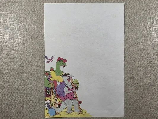Papel de carta médio - Coleção Dinossauro