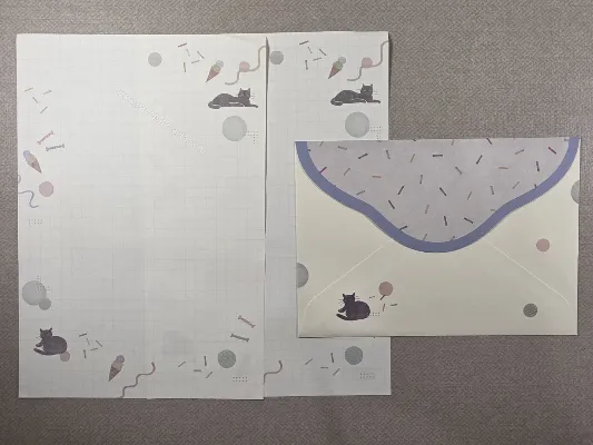 Conjunto de papel de carta importado - 228
