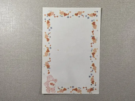 Papel de carta  dos ursinhos carinhosos - 128