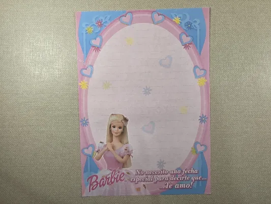 Papel de carta antigo - Coleção Barbie - 284