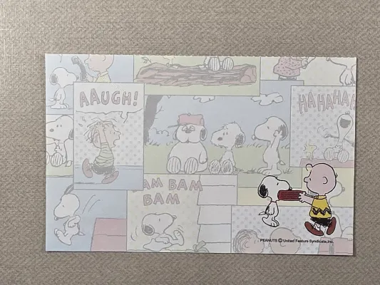 Papel de carta pequeno do Snoopy
