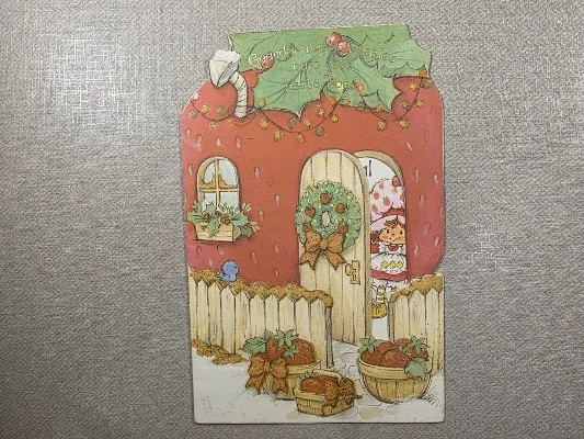 Cartão de Natal antigo da Moranguinho